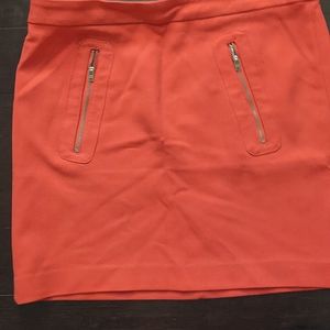 Gap Pink/Coral Pocket Mini Skirt w Zippers
